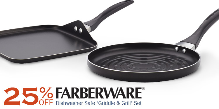 Farberware Dishwasher Safe Griddle & Grill set